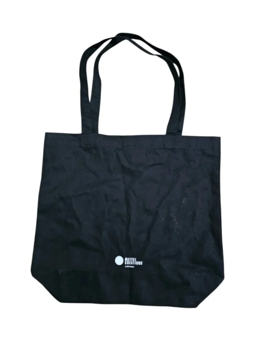 Mattel Creations Womens Large Tote Bag Black Canvas Graphic Rare Bag Barbiecore - Picture 3 of 5